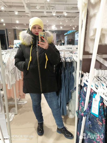 Пуховик женский зимняя 48