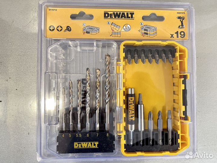 Набор сверл и бит dewalt DT 70712 из 19 штук
