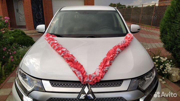 Украшения автомобиля на свадьбу, кольца, ленты