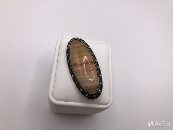 Серебряная брошь СССР