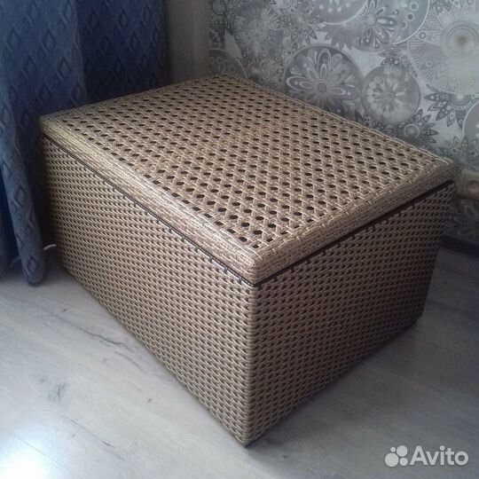 Корзина для белья плетёная (система хранения)