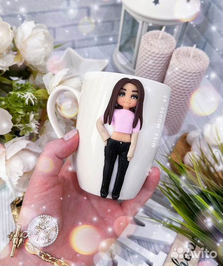 Кружки из полимерной глины по фото