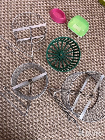 Колеса, купалки, домик, миска для хомяка