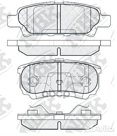 Колодки тормозные задние mitsubishi lancer IX 0