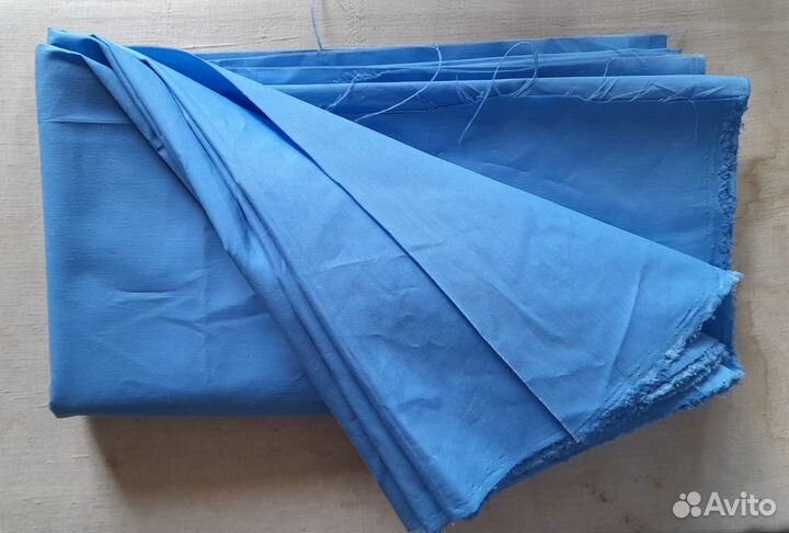 Ткань плащёвка голубая отрез 330 х 150 см