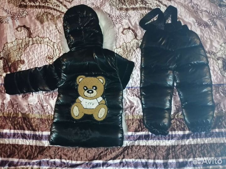 Детский зимний комбинезон на девочку 98см