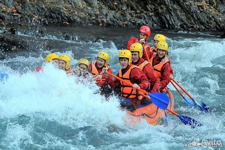 Активный отдых. Рафтинг по реке Белой в Адыгее
