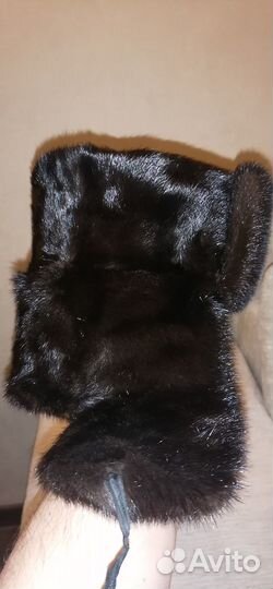 Норковая шапка мужская ушанка