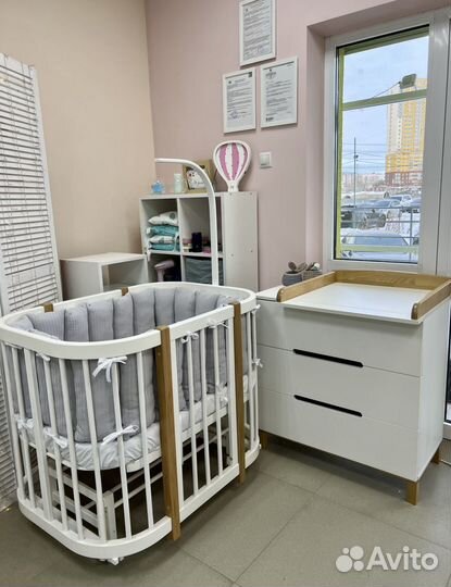 Кроватка трансформер для новорожденных из бука