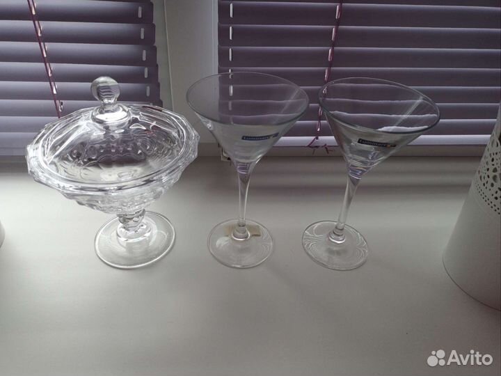 Бокалы под Martini 6шт и конфетница