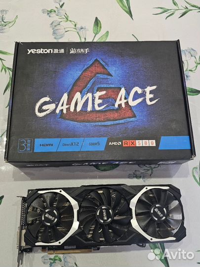 Видеокарта yeston rx 580 4gb