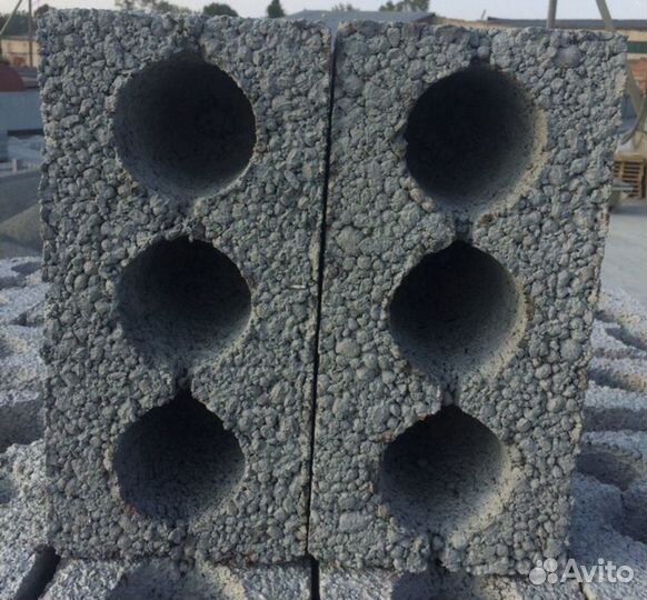 Блоки строительные муровые, Керамзитоблок Полублок