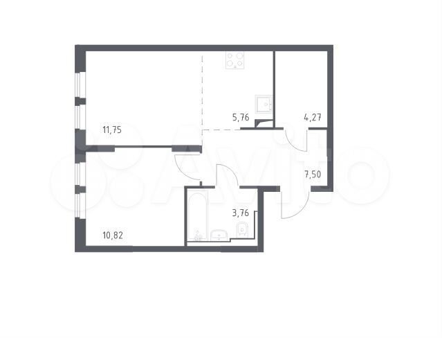 2-к. квартира, 43,9 м², 4/14 эт.