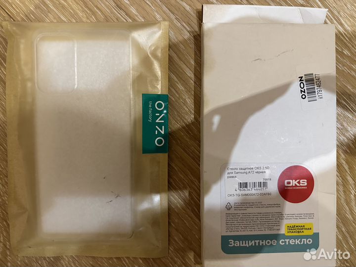 Прозрачный чехол + защитное стекло Samsung A72