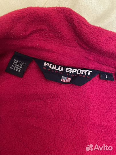 Флисовый харрингтон Polo Ralph Lauren Sport