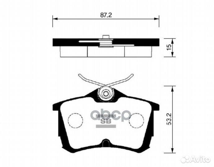 Колодки тормозные дисковые, задние SP1635 Sangs