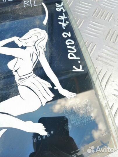 Стекло двери опускное заднее левое Kia Rio 2 JB