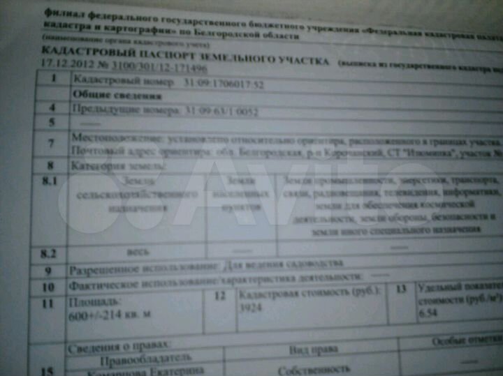 Участок 6 сот. (ИЖС)