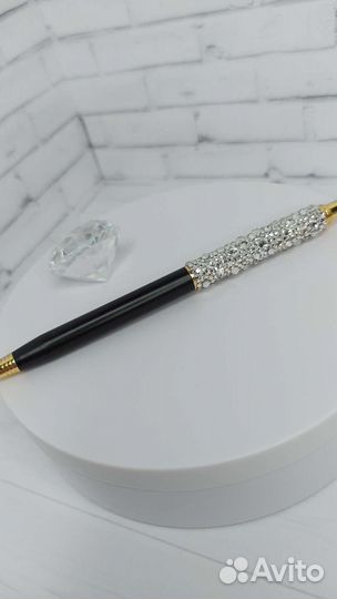 Блокнот, ручка, стразы, подарок, кристаллы