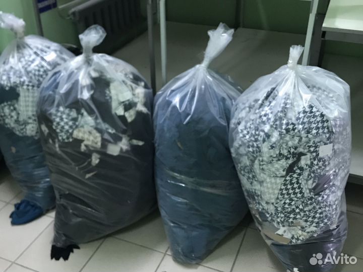 Ткань отходы, отрезки, для набивки