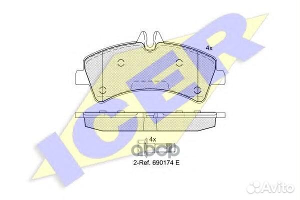141849 колодки дисковые задние MB Sprinter 509