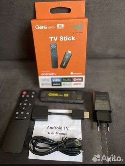 Андроид тв приставка q96 stick 4k uhd