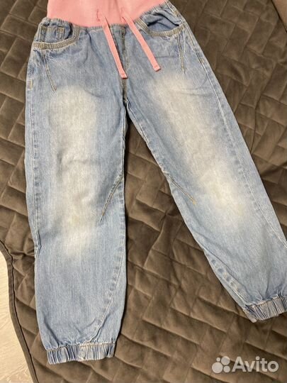 Джинсы джоггеры для девочки 104