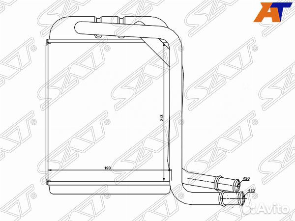Радиатор отопителя салона volkswagen multivan 03