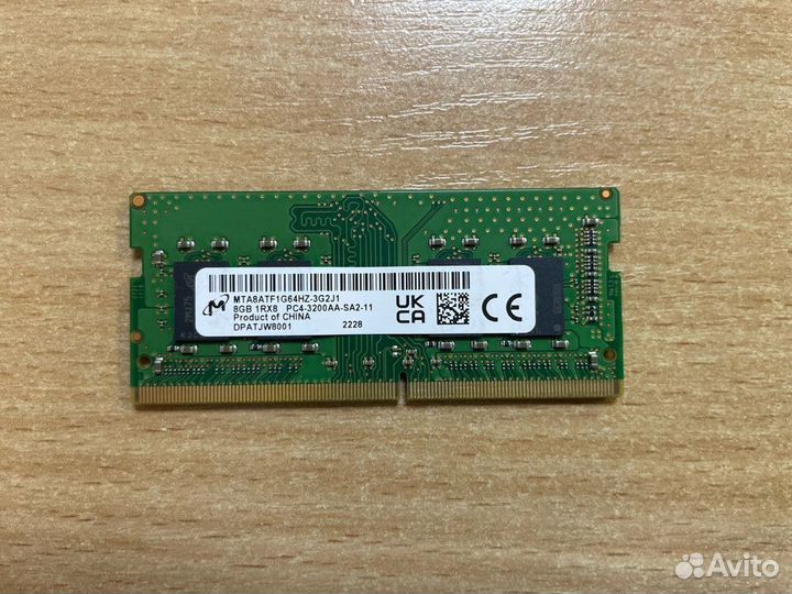 Оперативная память для ноутбука Micron 8Gb DDR4