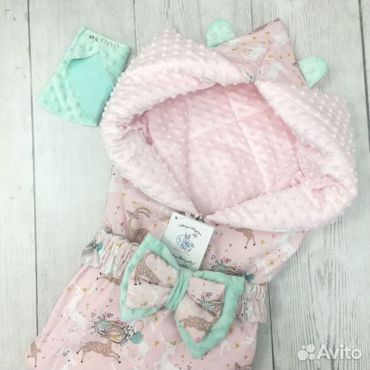 Конверт на выписку для девочки ручной работы