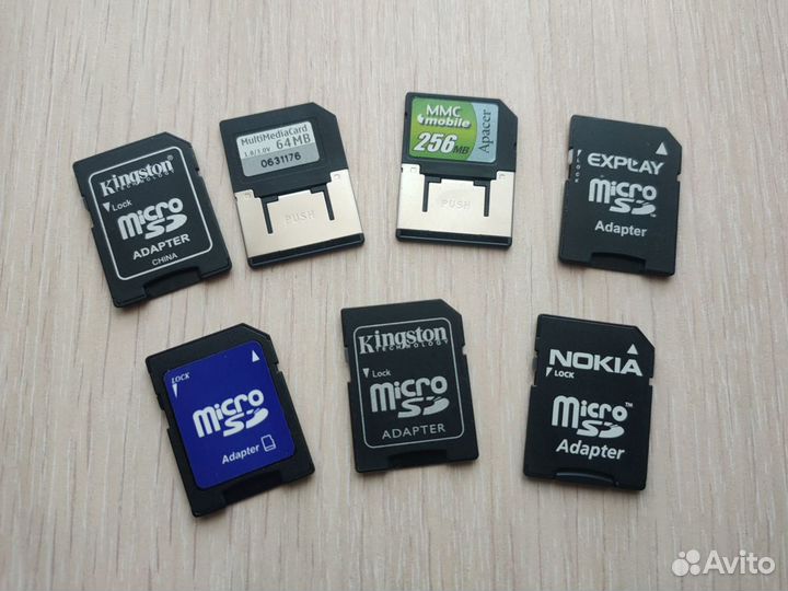 Карты памяти CF, SD,адаптеры microSD-SD, sony