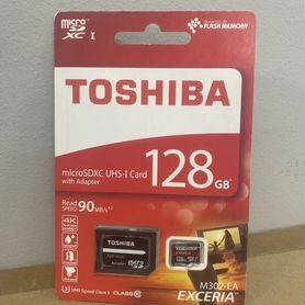 Карта памяти microsdxc UHS-I U3 toshiba M302 128 г