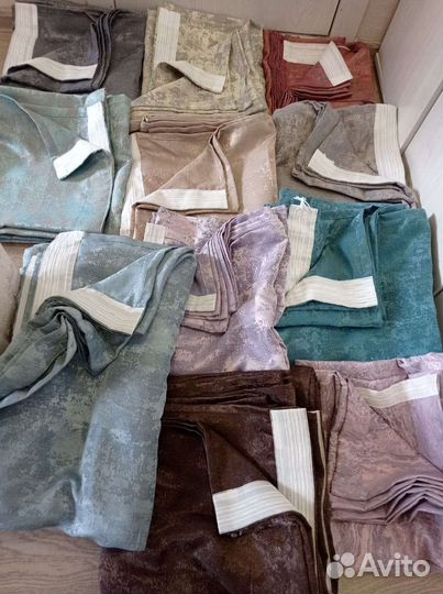 Шторы и тюль новые готовые, комплект штор