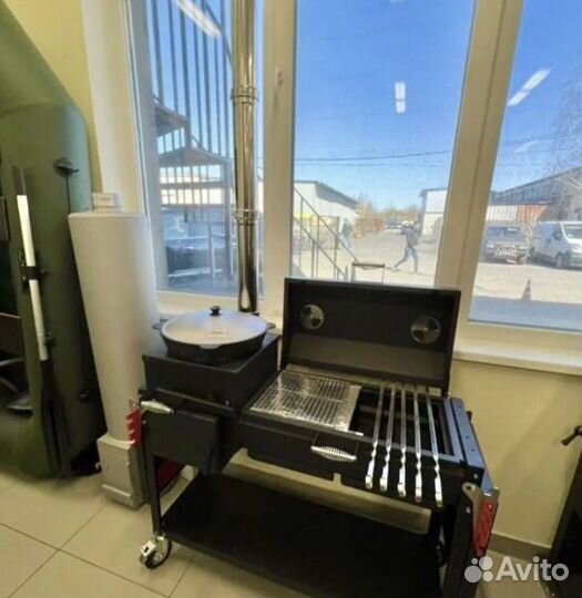 Мангал с печью под казан Искандер 360 Стандарт Эйр