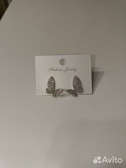 Серьги бабочки