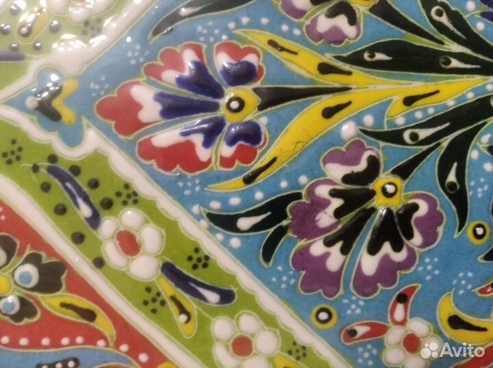 Блюдо расписное 32 см с фигурными тарелками