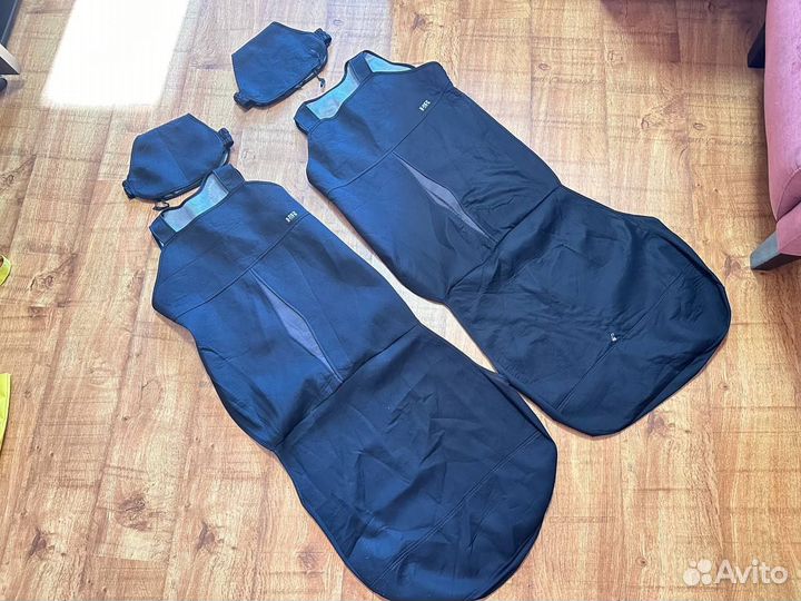 Черные автомобильные накидки на передние сидения