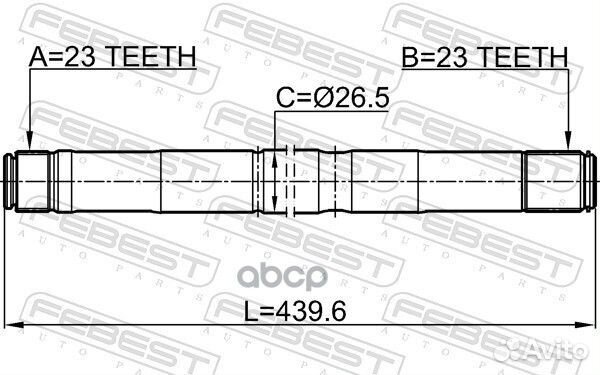Полуось R febest 2112-fociirh 2112-fociirh Febest