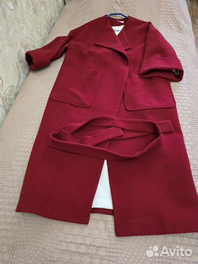 Пальто женское 46 48 длинное шерсть