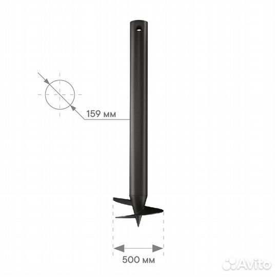 Винтовые сваи 159 4000 (Стандарт, 5мм)