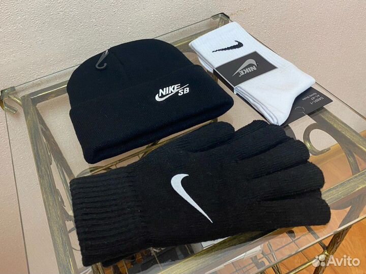 Стильный комплект набор Найк шапка