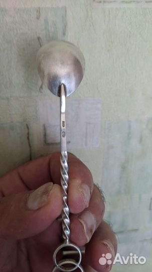 Серебренные ложки СССР винтаж 875 звезда