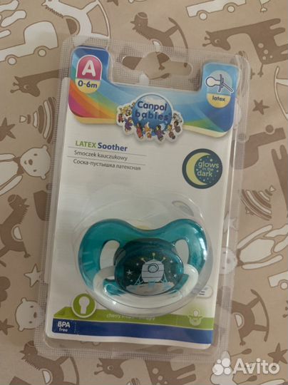 Пустышка-соска Canpol babies latex 0-6 мес