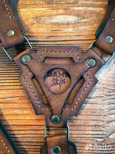 Подтяжки мужские кожаные