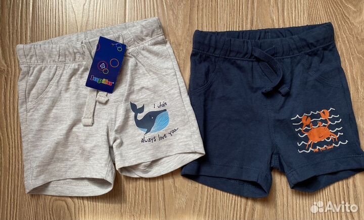 Шорты новые 2 шт для мальчика 80