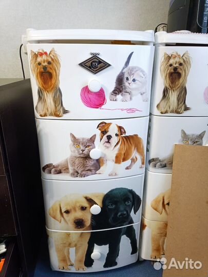 Комод пластиковый с ящиками