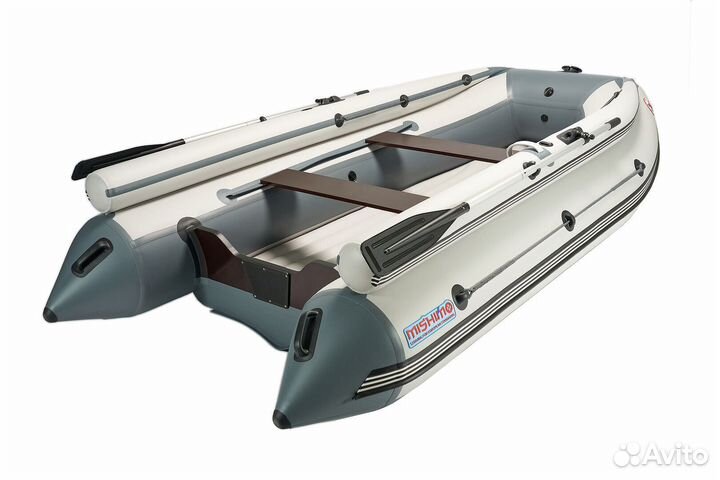 Лодка mishimo family lite DF 390 в сером цвете