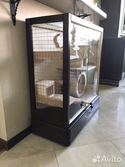 Витрина для шиншилл, Дегу «Черная Жемчужина» венге