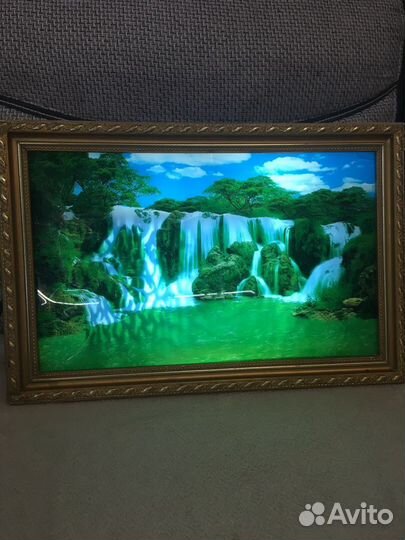 Картина водопад с подсветкой и звуком