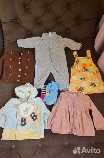 В доставке.Вещи пакетом на девочку 80